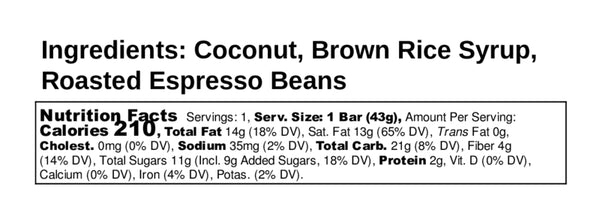 Coconut Espresso Bean (box of 12)